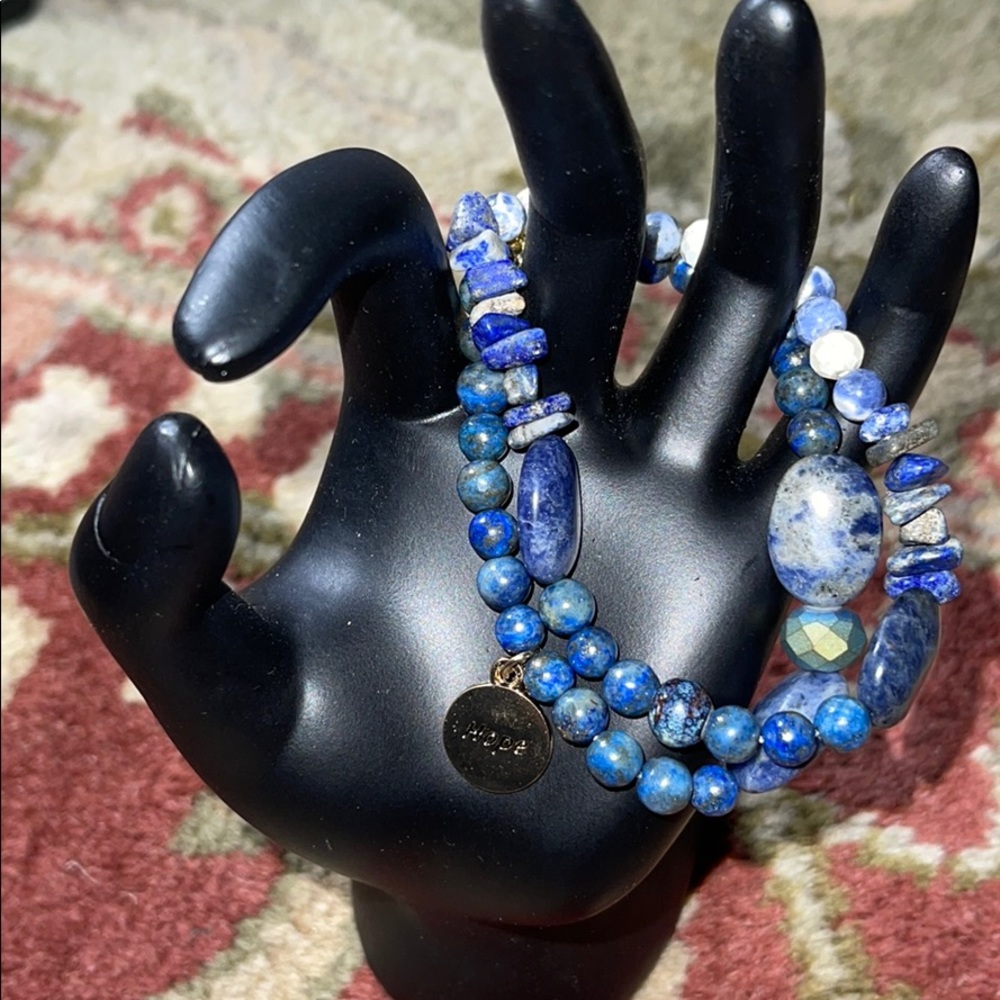 Hope lapis azuli precious stone stack